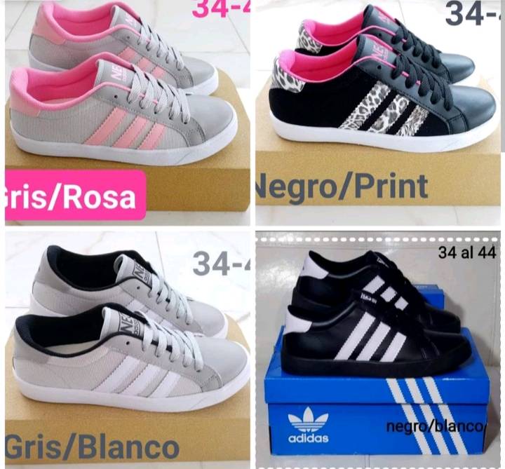 Adidas neo negro con rosa 2025