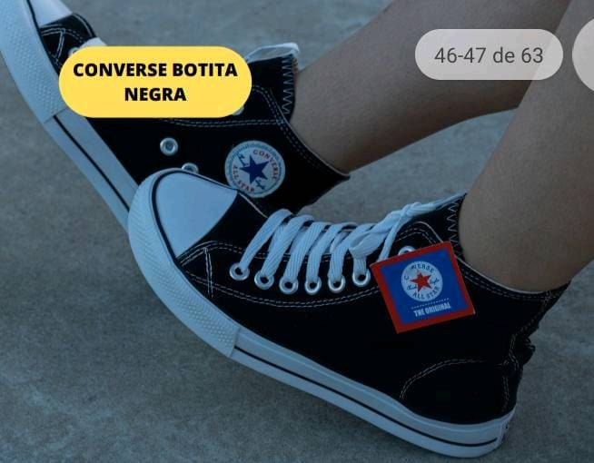 Converse botita sales negra