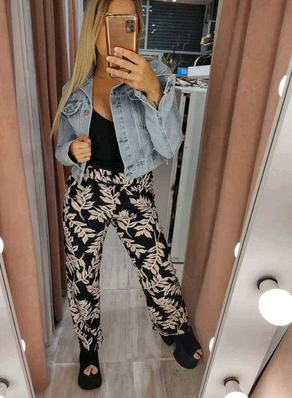 Pantalones de hotsell fibrana estampados