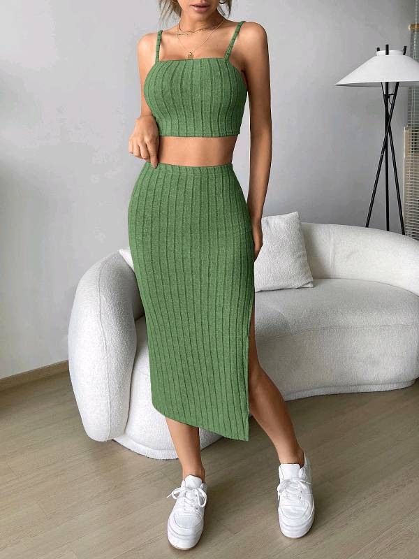 Conjunto falda larga m s top tela canal en Caracas