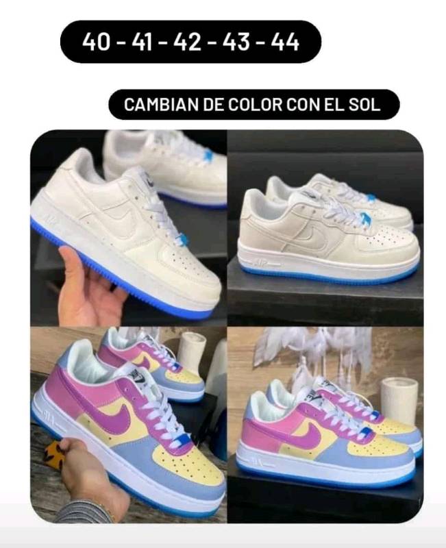 Zapatillas Nike cambian de colores en el sol
