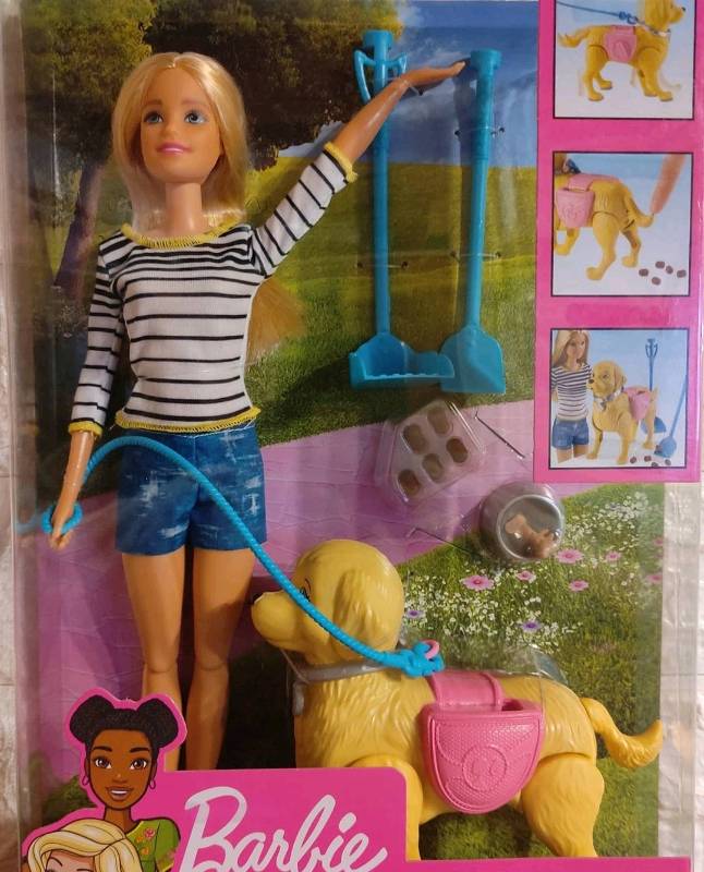Barbie paseo de perrito precio store