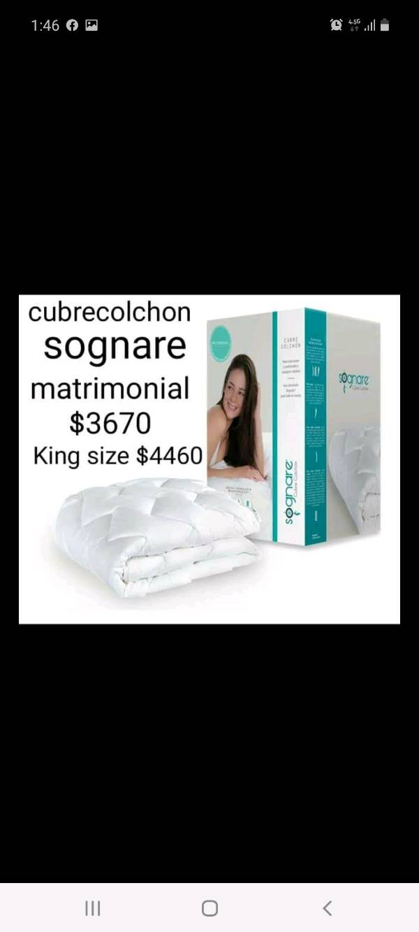 Precio de cubre store colchon sognare matrimonial
