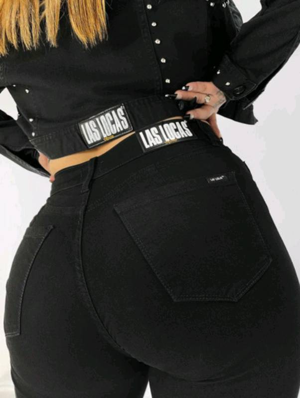 Jeans negro las locas sales