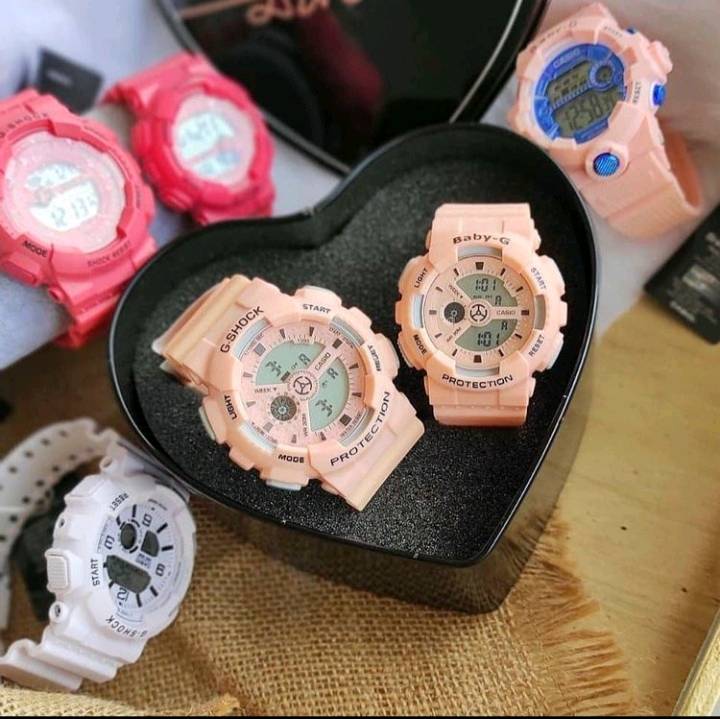 Relojes duo para pareja rosa