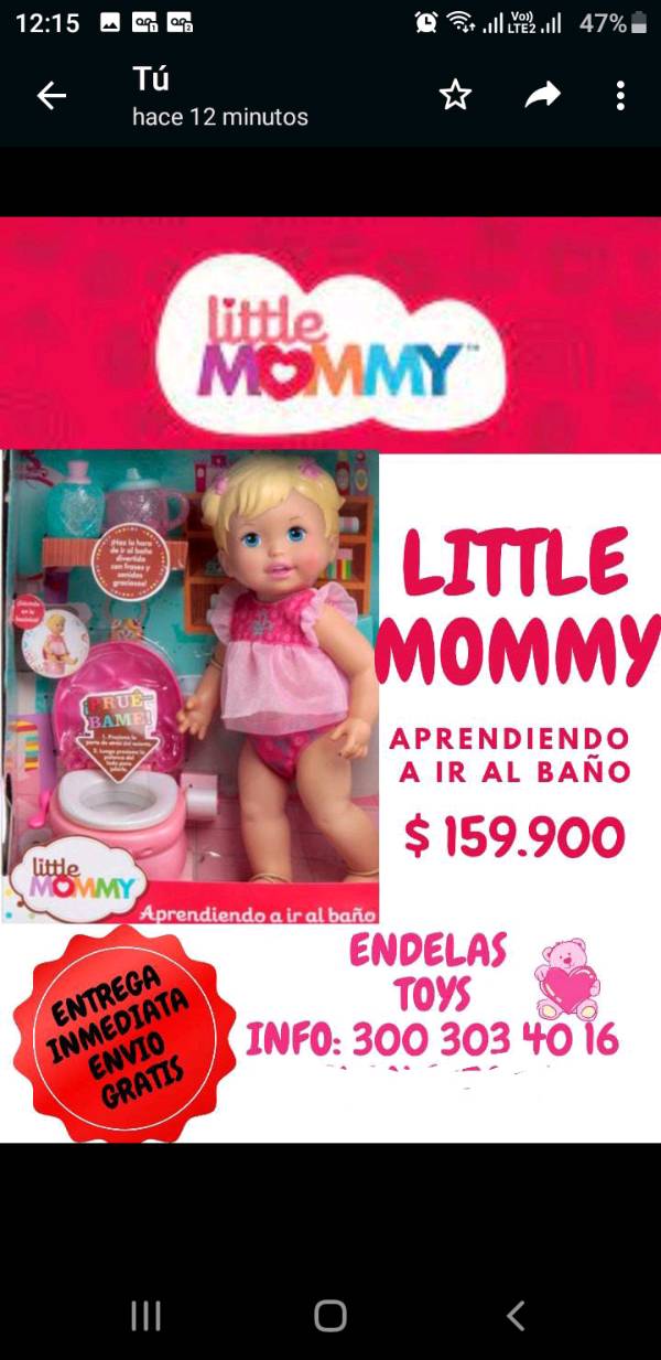Little mommy aprendiendo a ir store al baño tiendas