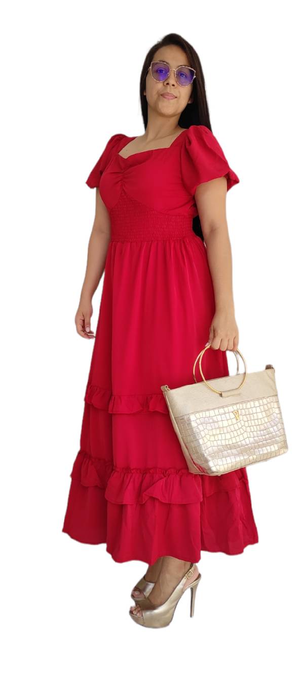Vestido rojo arandelas en Florencia