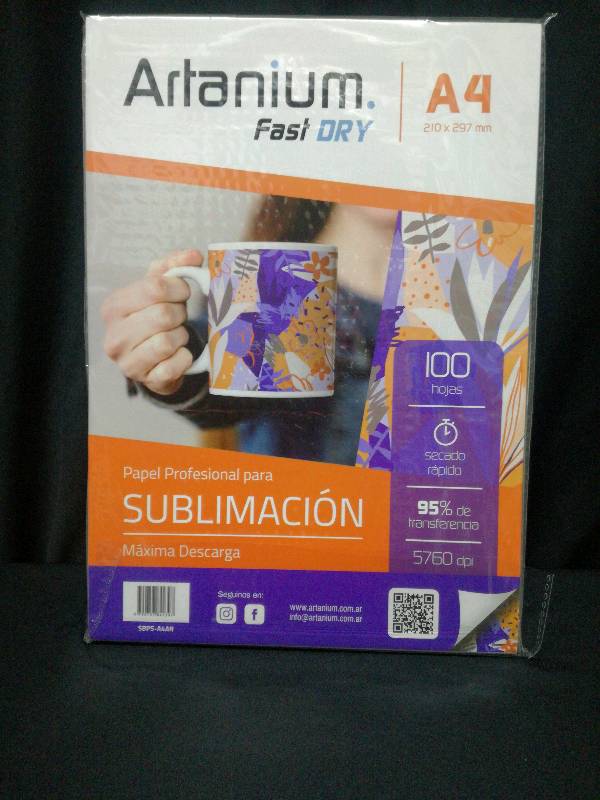 Papel Sublimacion A4 Artanium Fast Dry X 100 Hojas En Buenos Aires 2640