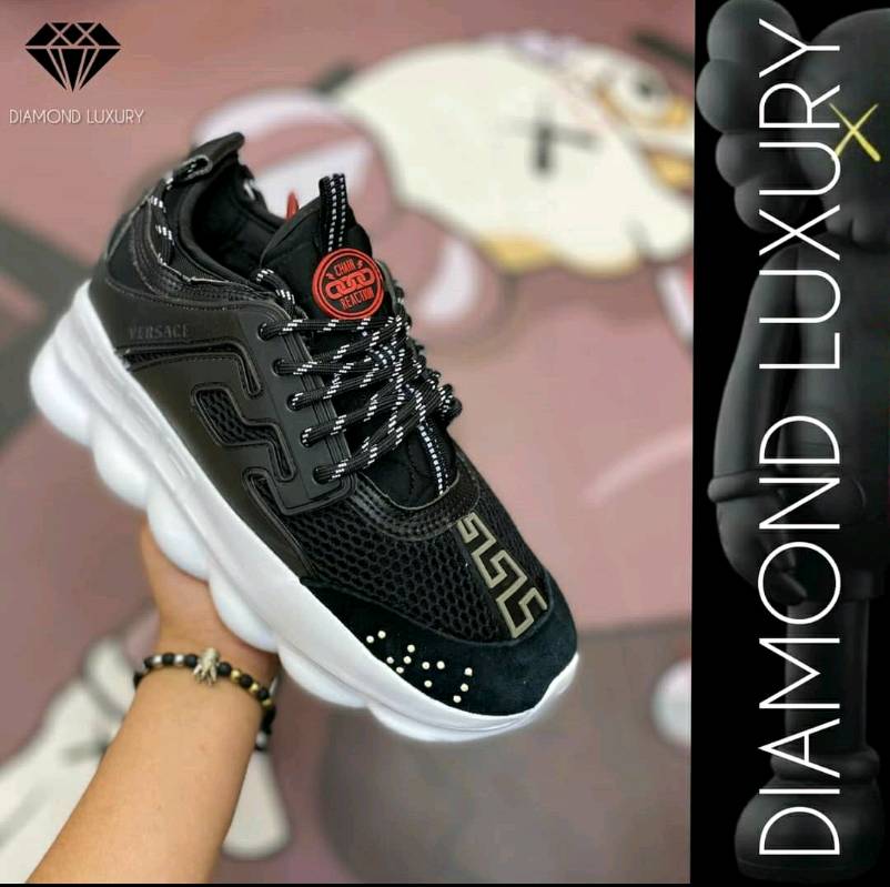Zapatillas Versace Chain Reaction Black Mix en Bogota