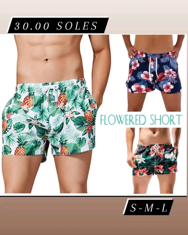 Shorts store floreados hombre
