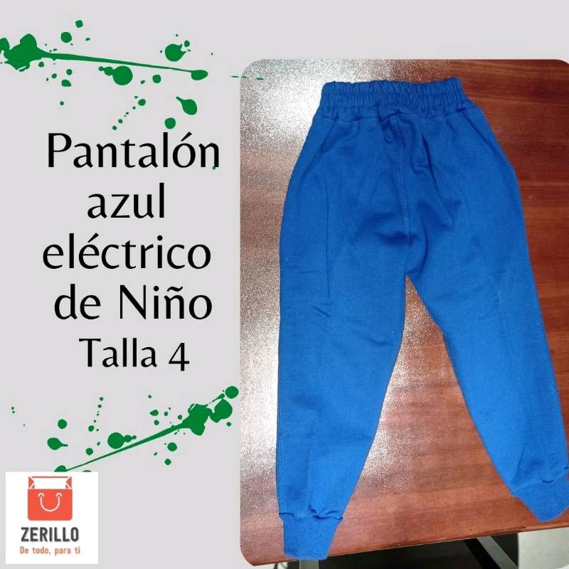 Pantalon azul electrico niño store