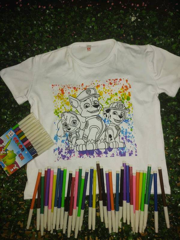 Playera para colorear docena