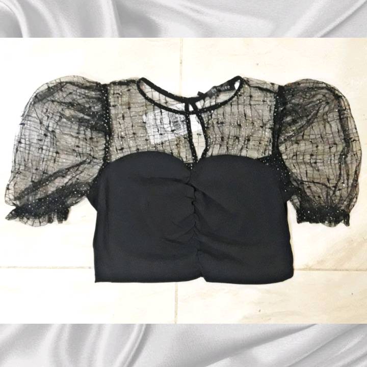 Top con on sale mangas transparentes