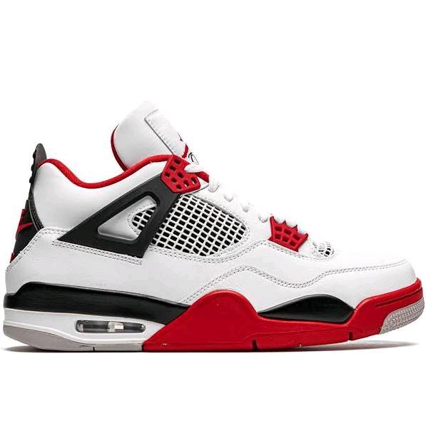 Jordan retro 4 2025 blanco con rojo