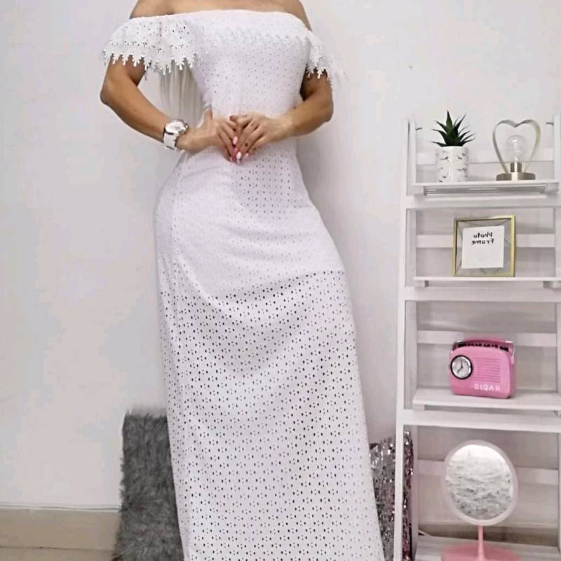 Vestidos en sales ojalillo blanco