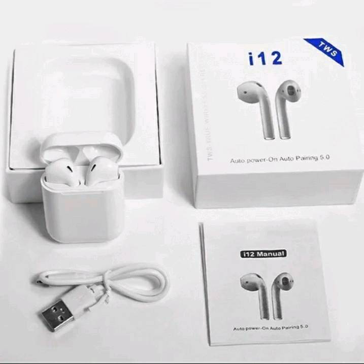 Audifonos bluetooth i12 tws mini touch cargador hot sale magnético
