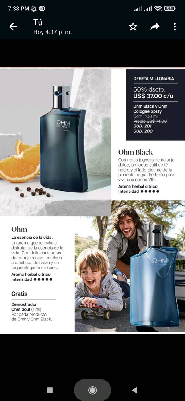 Colonia discount ohm yanbal