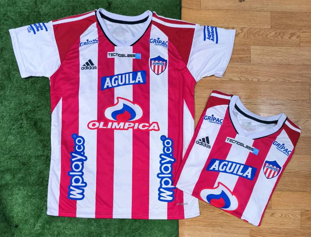 Camisa Junior 3a con publicidad en Barranquilla