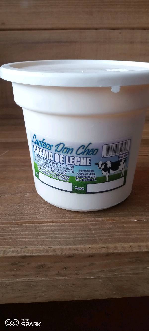 Crema de leche don cheo en Maracaibo