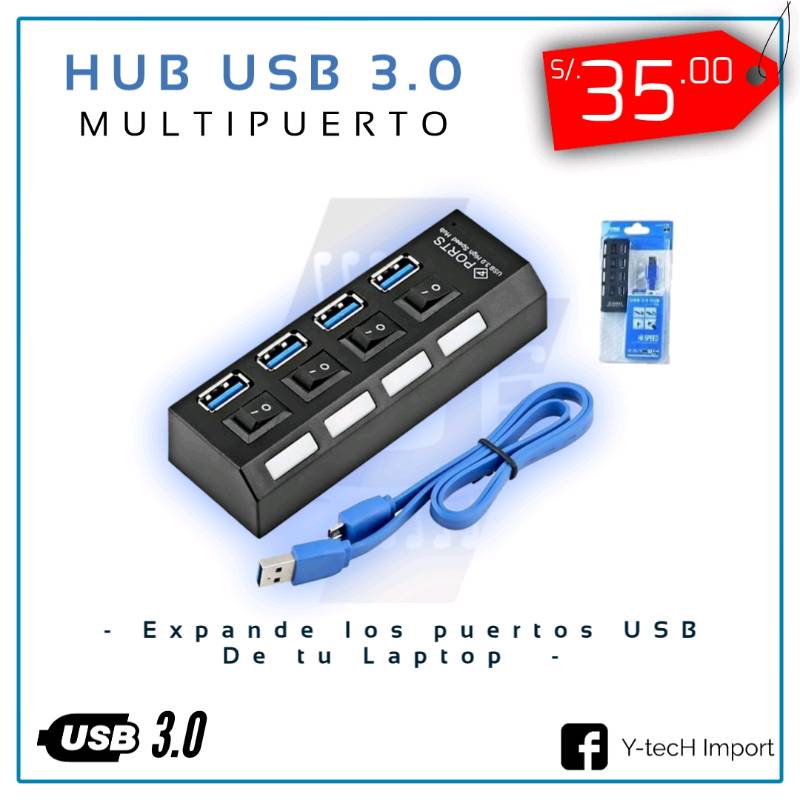 Hub usb 3 0 4 puertos en lima