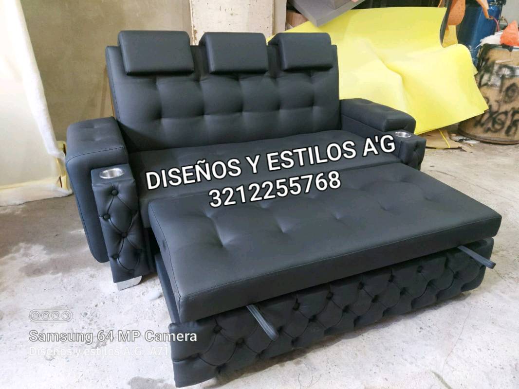 Sofá cama carrito capitoneado en Barranquilla