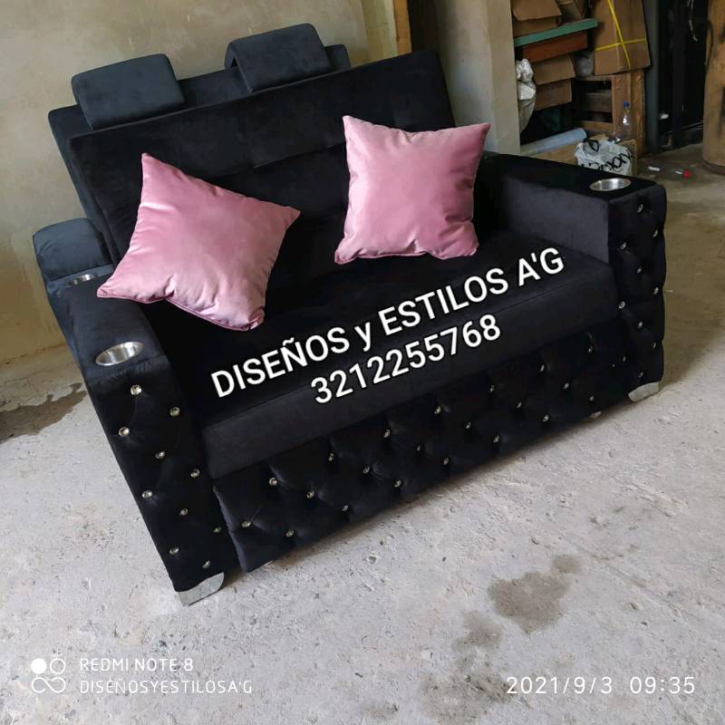 Sofá cama carrito capitoneado en Barranquilla