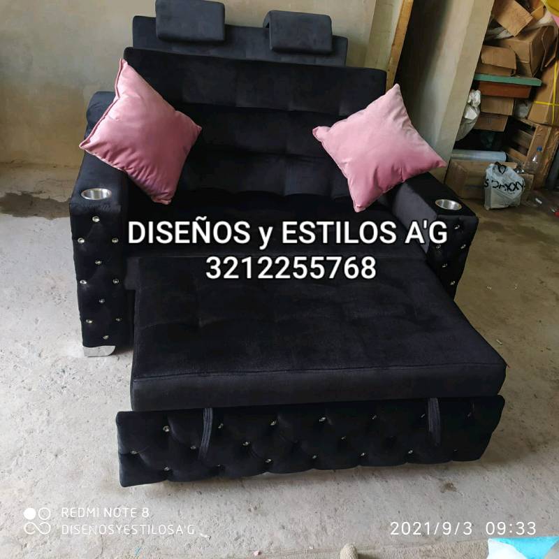 Sofá cama carrito capitoneado en Barranquilla