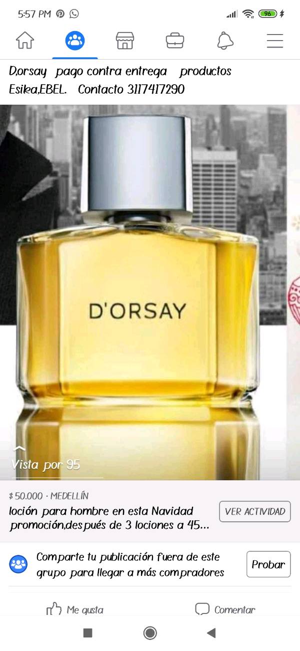 D.orsay loci n para hombre excelente regalo de Navidad