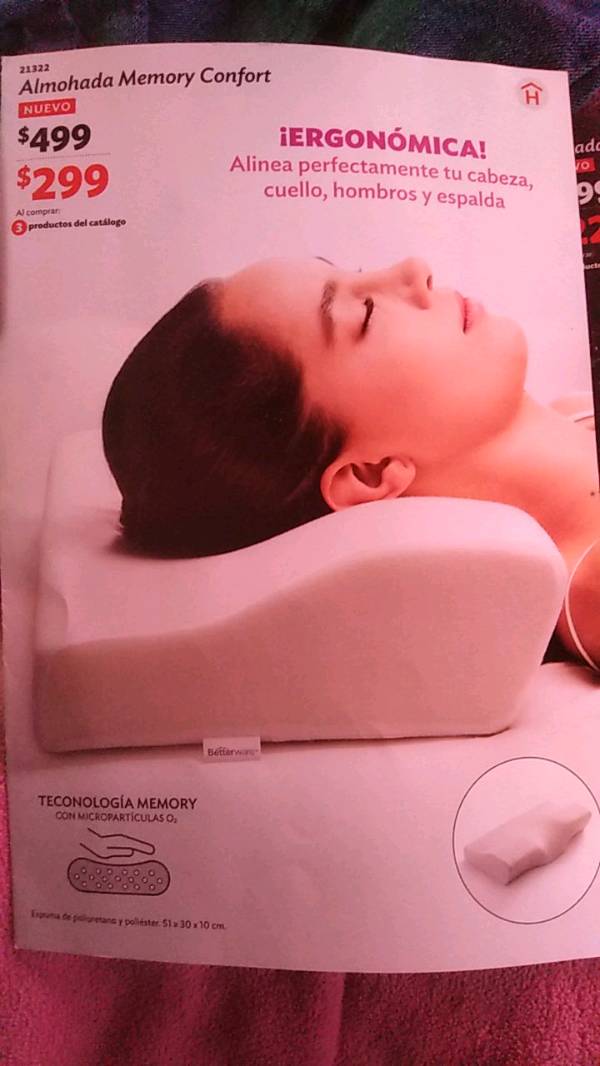 Betterware almohada sales memory confort
