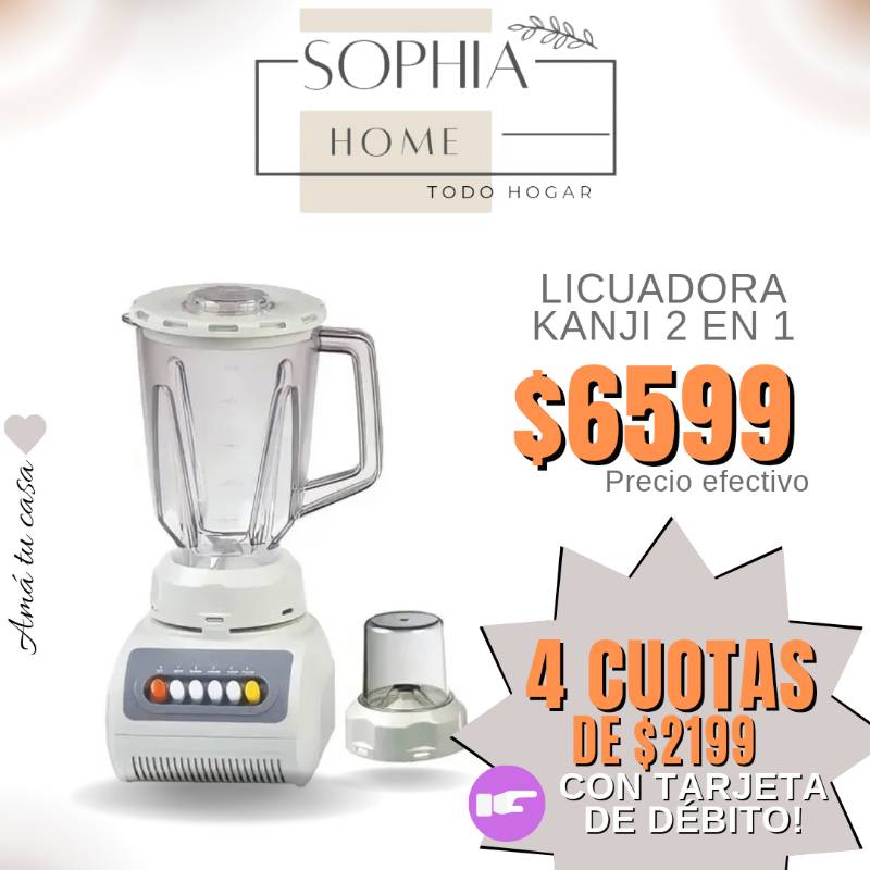Licuadora kanji top 2 en 1