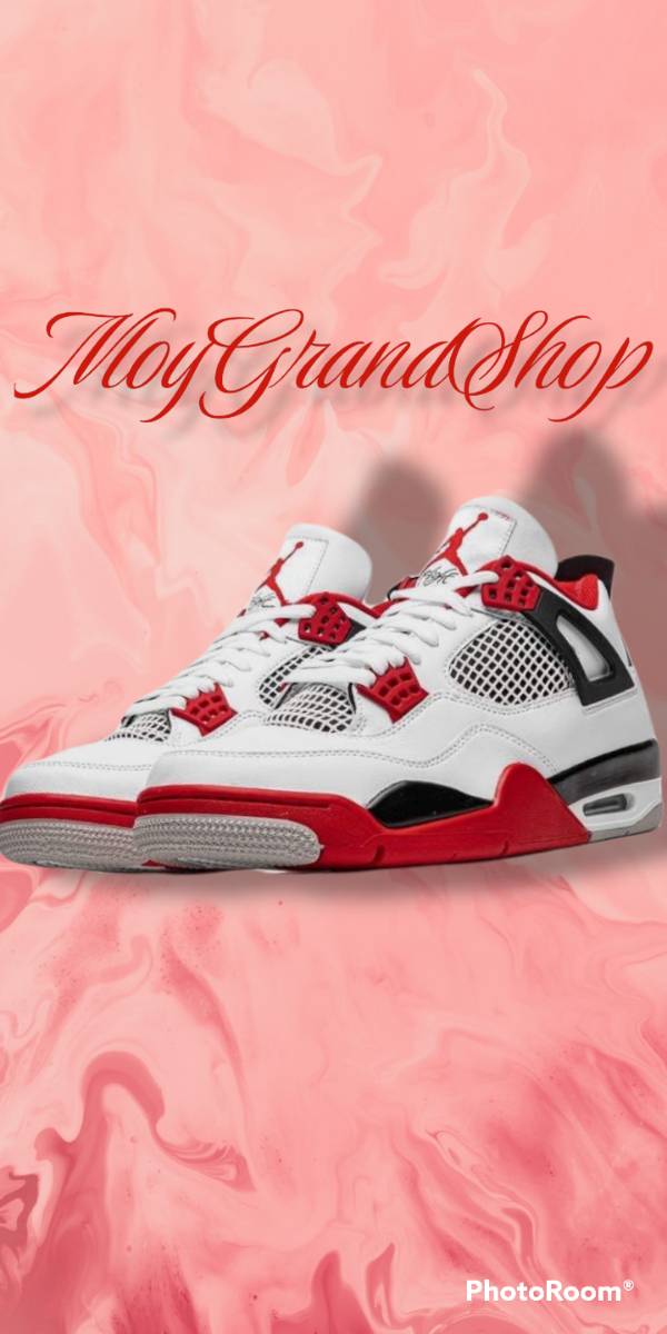 Retro 4 hotsell blancas con rojo
