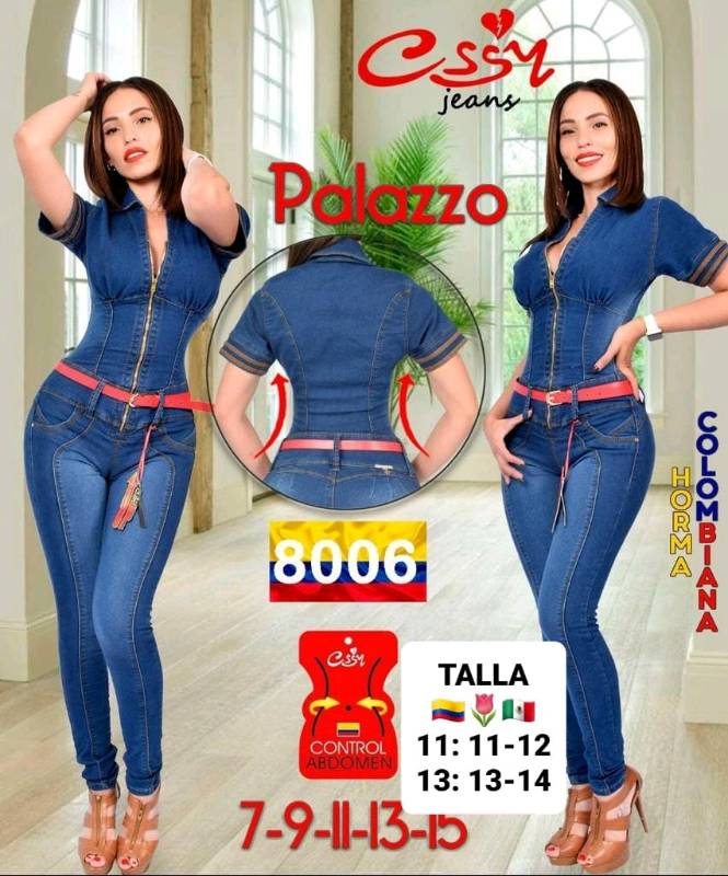 Palazzo de mezclilla colombianos best sale