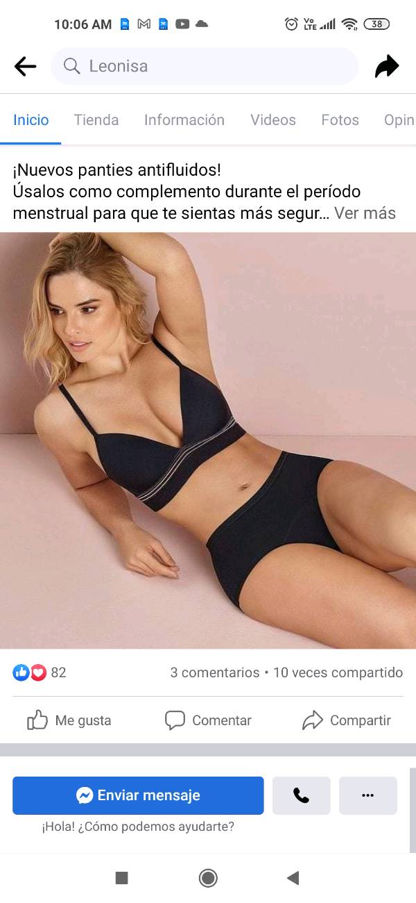 Videos ropa top interior leonisa
