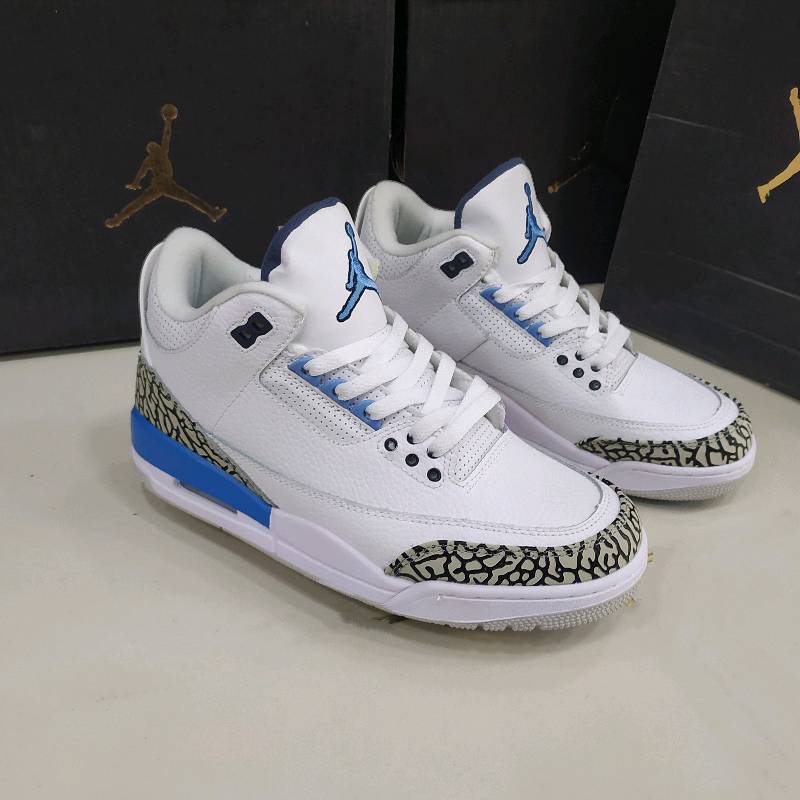 Jordan 3 blanco con azul clearance