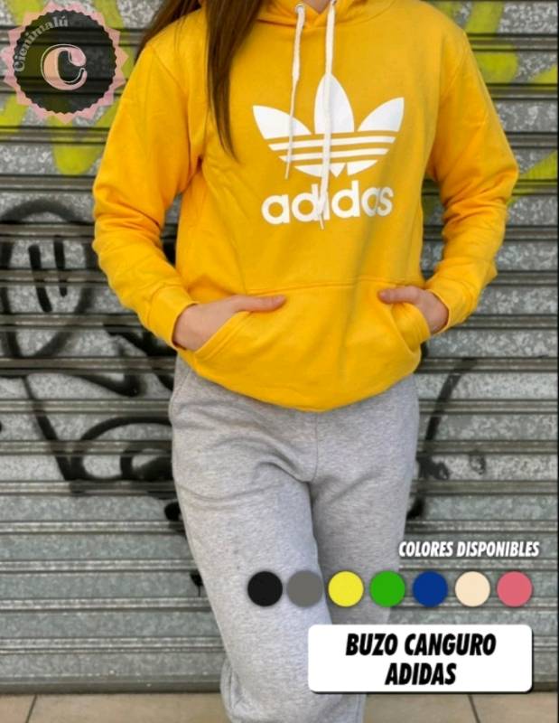 Buzo adidas amarillo mujer online mercadolibre