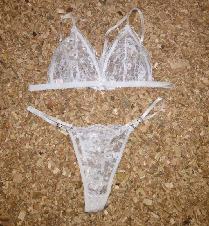 Conjunto encaje blanco sales