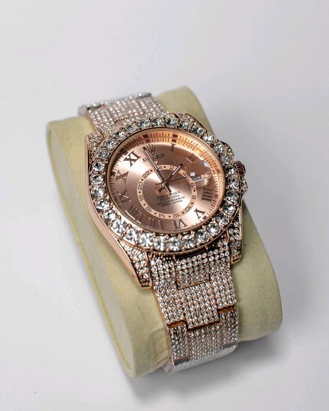 Reloj Brillante Estilo Rolex en Montevideo
