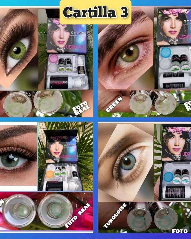 Lentes de contacto sin bordes Hudabeauty en Guayaquil