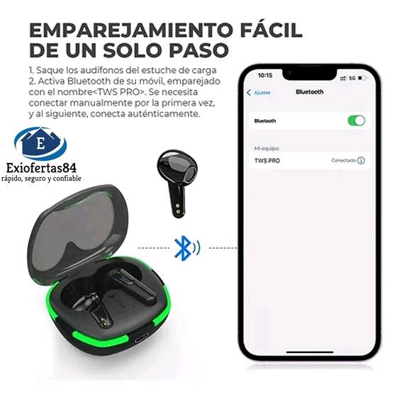 AUD FONOS INAL MBRICOS PRO60 BLUETOOTH 5.1 en Vi a del Mar