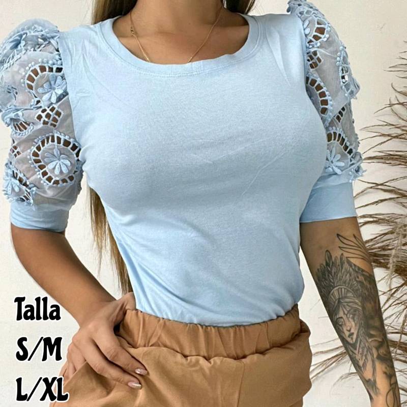 Blusa mangas en hoja rota