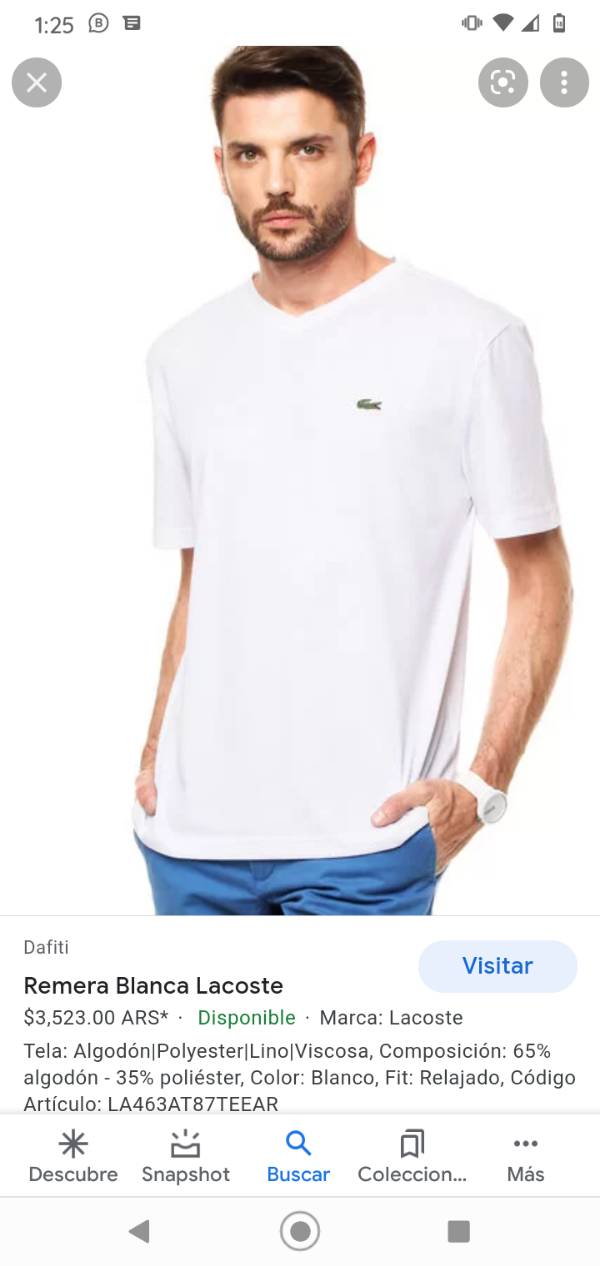 Remera hotsell lacoste blanca