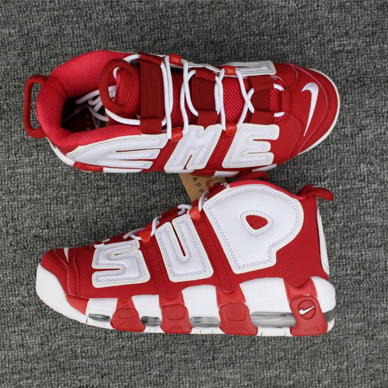 Nike air hot sale uptempo supreme rojas