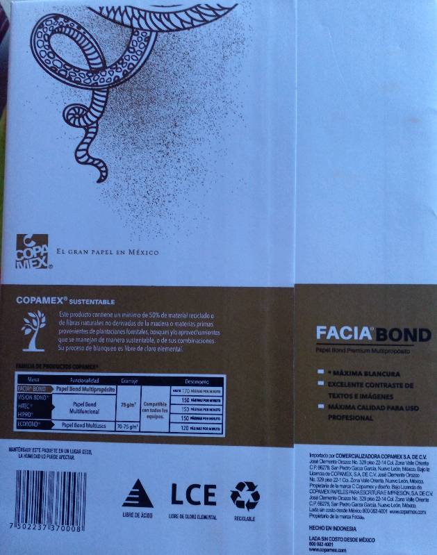 Hojas blancas de 500 hojas en Playa del Carmen