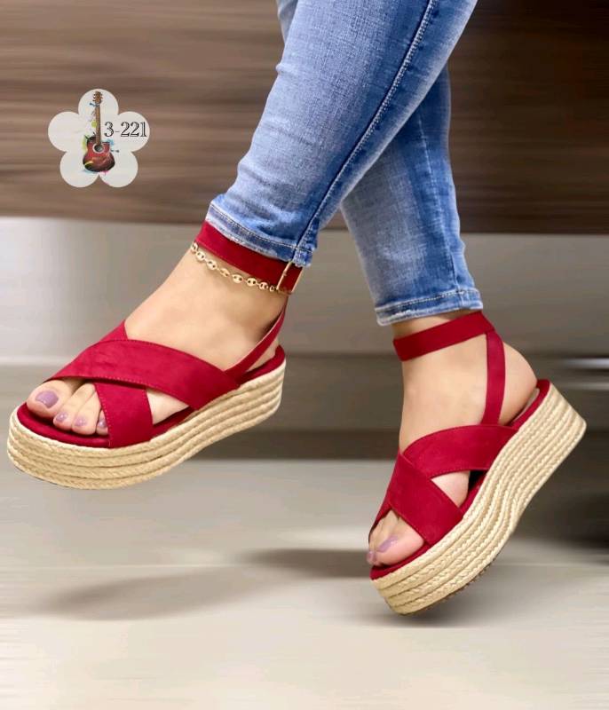 Sandalias rojas sales mercado libre