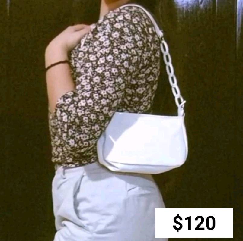 Bolso baguette blanco sales