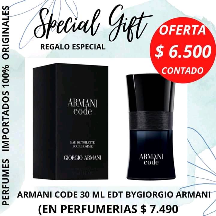 Armani Code 30 ml EDT Giorgio Armani en Villa Ballester
