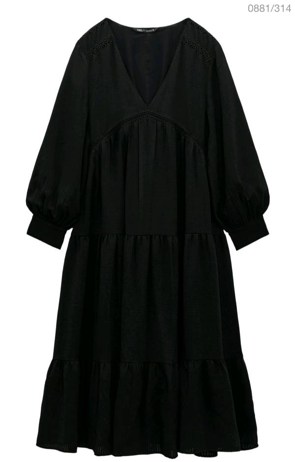 Vestido midi sales estructura zara