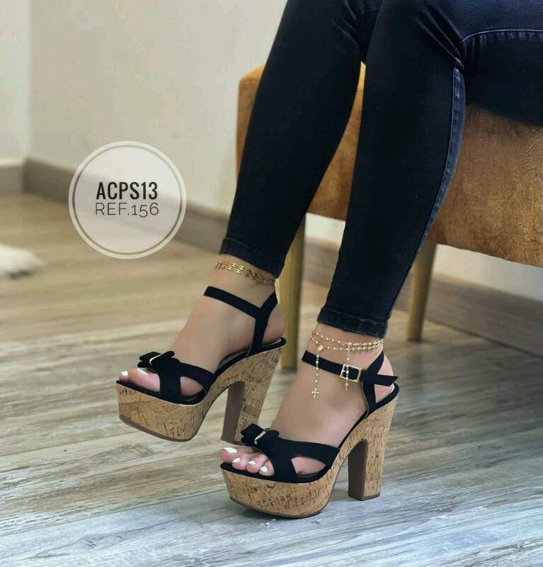 Tacones de sale corcho