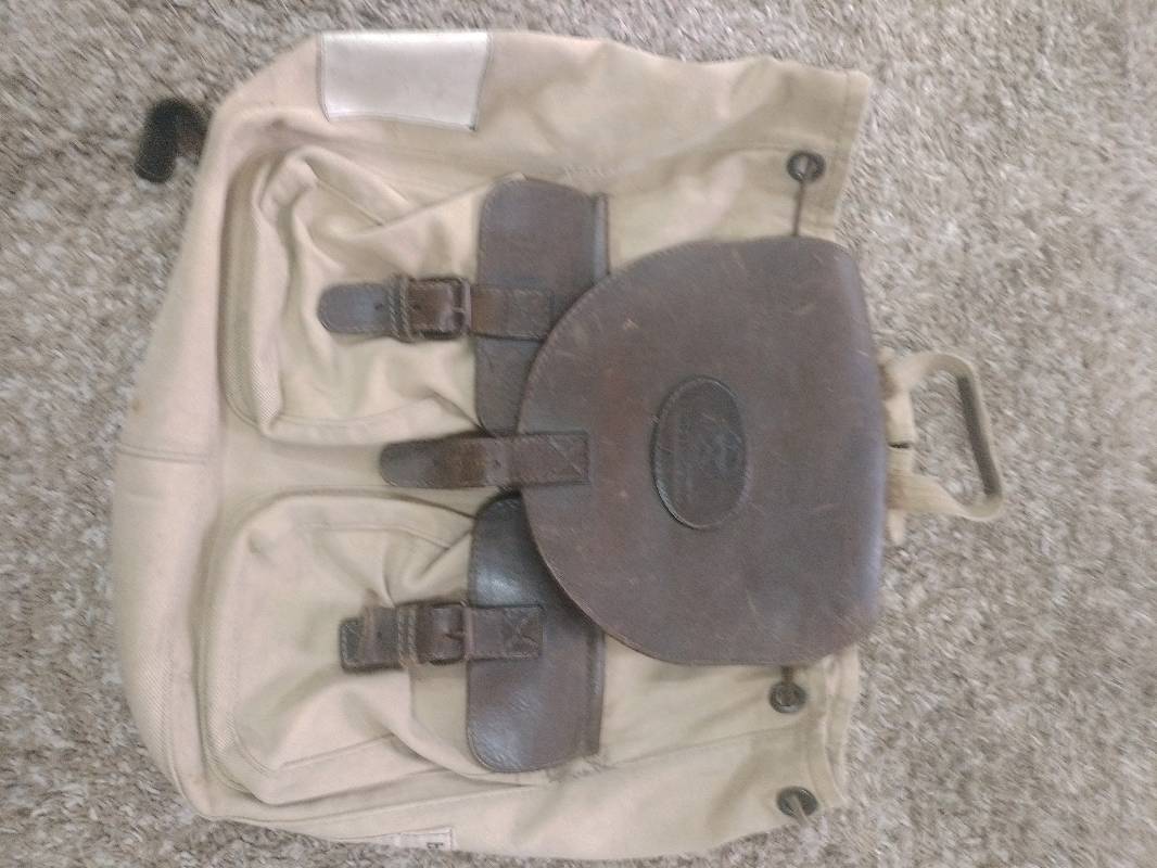 Bolso Romano de Jeans y Cuero Marron Original en Caracas
