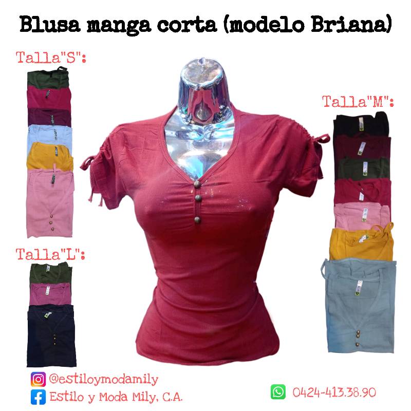 Blusa Manga Corta modelo Briana